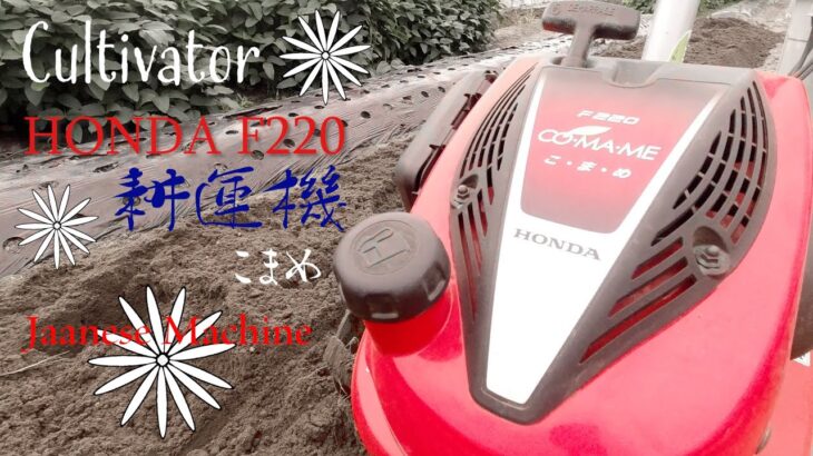 畑【Honada F220】ひたすら耕運機【こまめ】I used cultivator named “Komame” is made by Honda.