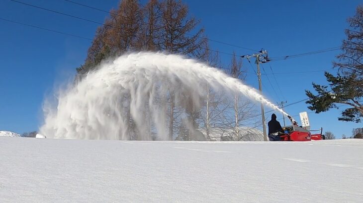 【ワドー44馬力 除雪機】Part2 ＃北海道＃野菜農家＃豪快除雪＃大型除雪機＃コロナ受入病院応援