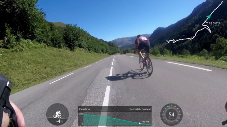 【エアロバイク17分音楽景色】Col du Tourmalet descent – トゥールマレー峠 ダウンヒル 【17minutes作業用BGM】