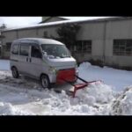 軽トラ 軽自動車 除雪機 スノープラウ 未舗装道路やってみた