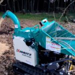 Testing Japanese compact wood chipper