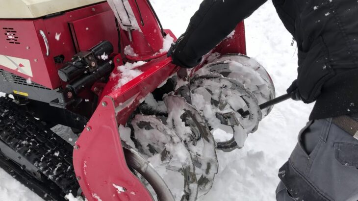 【田舎暮らし】除雪の後は除雪機のお手入れ