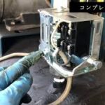 【修理】アネスト岩田製 給油式レシプロコンプレッサーの圧力スイッチよりエア漏れ。交換へ行ってきました。