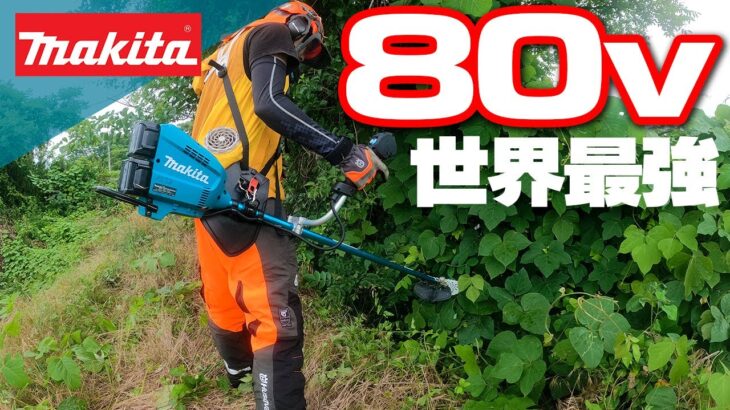 【80V】世界最強の電動草刈機使ってみた【マキタ】MUR012GZ