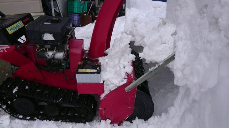 ヤナセ 除雪機 890HST  スノースロワー  動作確認用 作業風景