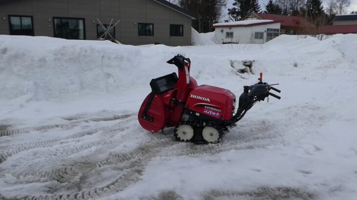 ラジコン除雪機テスト走行