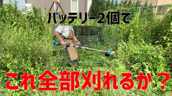 マキタ充電式草刈り機で公園の雑草を駆逐せよ！18Vバッテリー2個でどこまで刈れるかチャレンジ