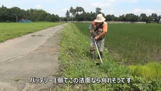 法面草刈り　マキタ充電式草刈り機　21/07/08 Vol.926