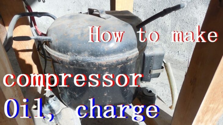 【コンプレッサーオイル】Compressor oil, how to charge 冷蔵庫 コンプレッサーオイル、チャージの仕方