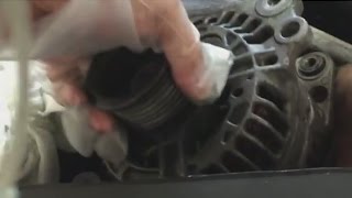 カーエアコン故障中　コンプレッサー交換　オルタネーター脱着編　part1 　vw golf4 Repair car’s air conditioner cheaply