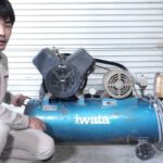 アネスト岩田製のレシプロ機整備記録 | エアーコンプレッサー販売・修理メンテナンス