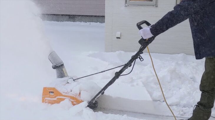 電動除雪機で除雪1月2回目