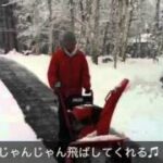 フジイ（Fujii）の除雪機　実際に除雪してみました♪（編集済み動画）