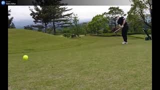 #ゴルフ #チッパー #逆撮り スローモーション★PureShot48  チッパーショットのボールの飛び方を捉えたんです。