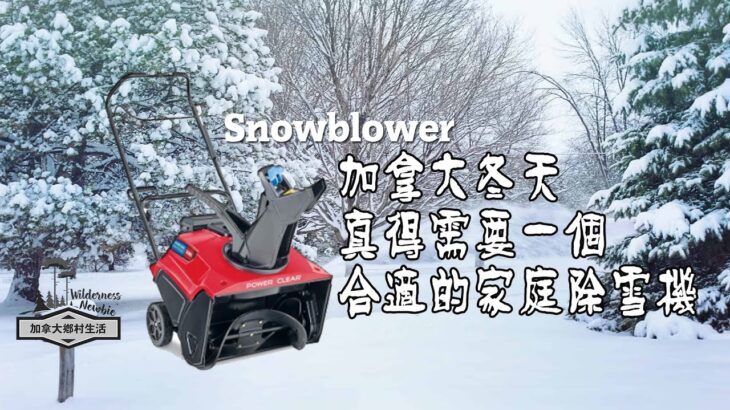 加拿大冬天真得需要一个合适的家庭除雪机（ Toro 518 ZE Snowblower ）