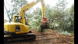 圧倒！竹林抜根が・・・こんな簡単に・・・竹林開墾マシーンだ！