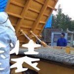 モロオカクローラーダンプの塗装をするタナボタクボタ　重機整備士桂田興業さんちでの何気ない風景2021