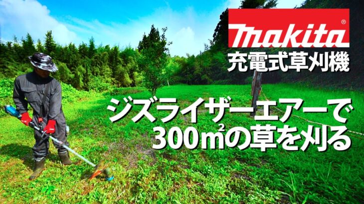 【草刈り】マキタ充電式草刈り機とジズライザーエアーで300平米の草を刈る