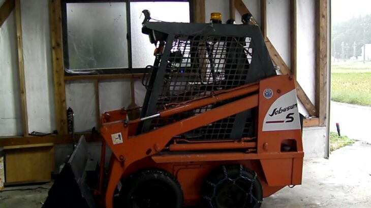 Bobcat　のようなジョブサン　除雪車　除雪機　作業灯をつけてみた