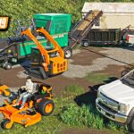 CLEARING & MOWING OVERGROWN LAWN! (WOODCHIPPER NEEDED!) | FARMING SIMULATOR 2019