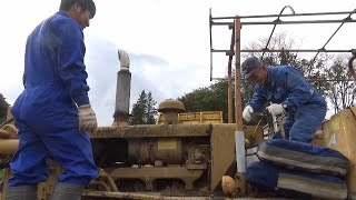 桂田興業さんちの何気ない風景…突然の雨…エンジンかからない…D60Pコマツブルドーザー…PTシステム…