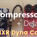 【弾き比べ】コンプレッサーとディレイ / ② MXR Dyna Comp / ダイナコンプ 波形付き