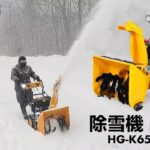 家庭用 除雪機 自走式 エンジン式【雪質：硬い雪/湿った雪/サラサラ雪】除雪幅56cm 除雪高46cm 最大投雪15m 6.5馬力／HG-K6560C【1年保証】／HAIGE（ハイガー）