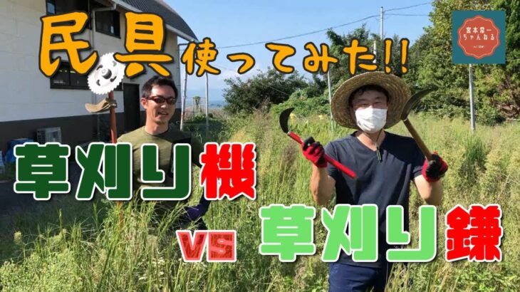 【民具使ってみた】草刈りが鎌 VS 草刈り機【前編】