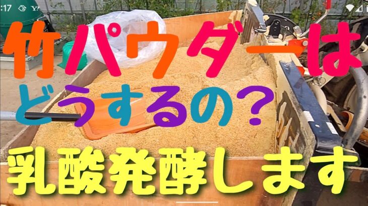 竹粉砕　竹パウダーはどうするの？　乳酸発酵します！