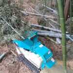 竹の伐採と処理#4　竹林整備　ウッドチッパー粉砕機で処理しました
