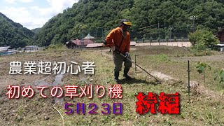 【農業超初心者】　初めての草刈り機③　5月23日 快晴
