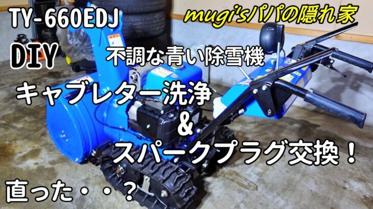【青い除雪機メンテナンス！】キャブレター洗浄&スパークプラグ交換編