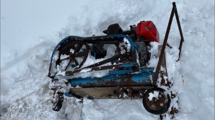 雪山にあったジャンクコンプレッサーを直していく！！