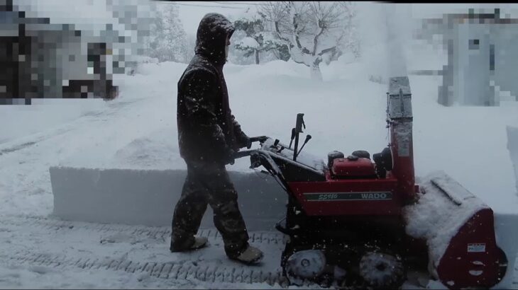 ワドー除雪機で除雪したよ 2020年12月の大雪で敷地が埋もれた