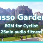 【エアロバイク25分音楽景色】Passo Gardena descent, 25min.