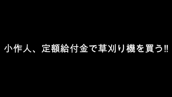 小作人、定額給付金で草刈り機を買う‼