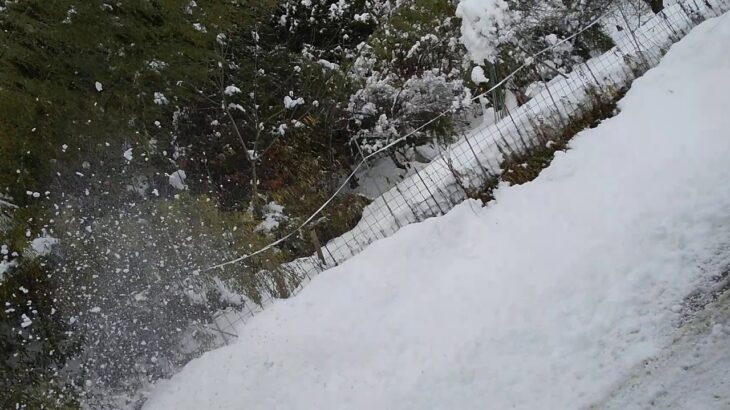 家庭用除雪機 スノーモンスター　大晦日に除雪