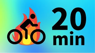 【声なし】エアロバイク20分トレーニング動画 ここから始まるダイエット！！　Indoor cycling workout 20minutes