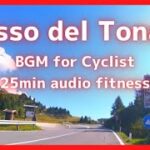 【エアロバイク25分音楽景色】[自転車旅] ドロミテ山脈編：トナレ峠のヒルクライム Passo dell Tonale climb 8.17km, 496m+