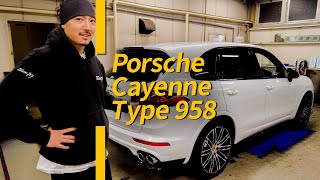 [Porsche Cayenne Type958]エアサス故障！コンプレッサー交換の際に。これまたあるある修理でよくまぁこの車両だけではなく、原因はさておき、外車のエアサスはほんまによぉ壊れますよね。