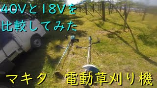 makitaの電動草刈り機　18Vと40Vを比較してみました　＃マキタ　＃草刈り機　＃ウルトラメタルローラー4　＃ジーキャッチャー