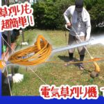 【草刈り機】電気草刈り機で庭の草刈りをしてみた