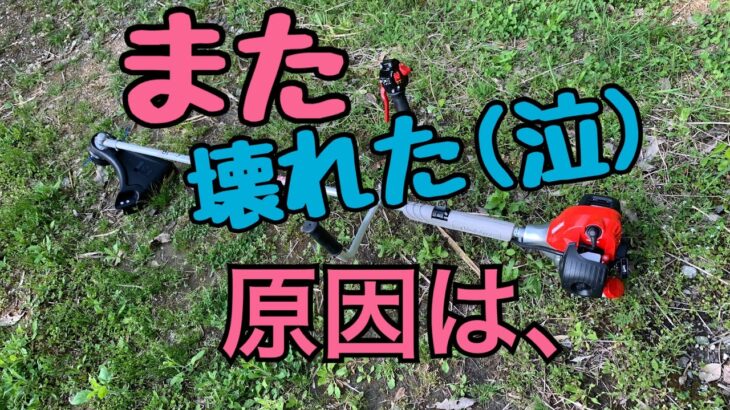 【新草刈機】まさかの２度目の故障‼︎ナイロンコード専用機、丈夫なはずなのに、あれの不具合が大事に。まずは現状理解。草刈りが終わって機械を掃除してから気づくネジの緩み‼︎メーカーゆきです。