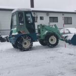 2021-12 今期初除雪(北海道…道東）青い除雪機YAMAHA YT1070 ーミニホイルローダーヤンマーV40