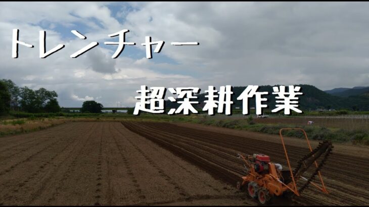 【長芋】トレンチャーで超深耕作業