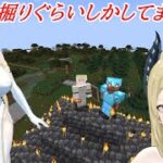 【マイクラ】穴掘りと整地をしてますね♪