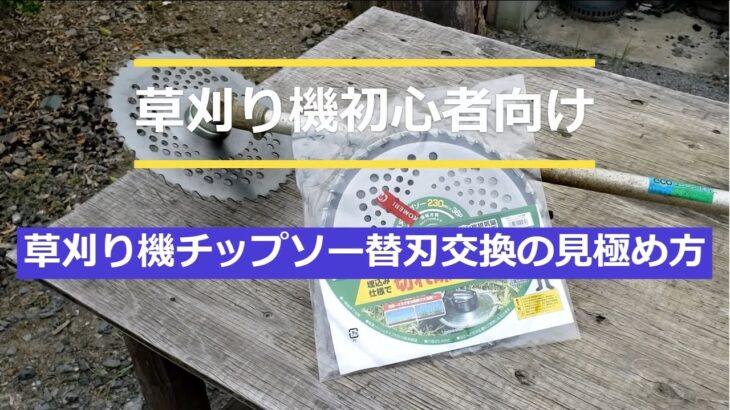 草刈り機チップソー替刃交換時期の見極め方