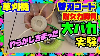 【草刈機】大バカ実験　何でも挟めるヘッド入手  ポリプロピレンvsポリエチレンvsケブラー【ナイロンコード替刃】