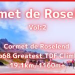 【エアロバイク音楽】【エアロバイク景色】アルプス山脈編： Cormet de Roselend No68 Greatest TDF Climbs19.1km, 1160m UP その2【作業用BGM】