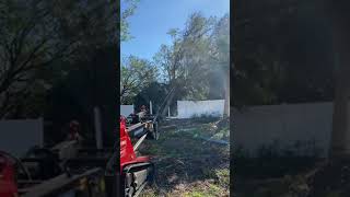 Hurricane Ian relief. Pulling a tree over with our Torro TXL 2000!